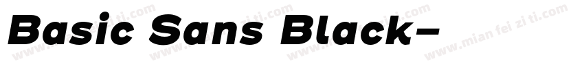 Basic Sans Black字体转换